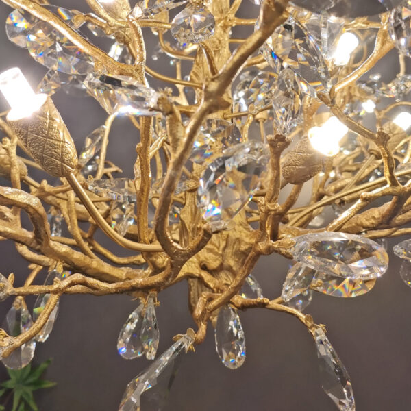 New Chinese style hotel restaurant, all copper branch chandelier, modern luxury villa, tea room, living room, crystal lamp - Image 4