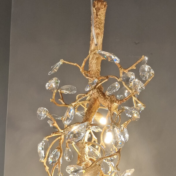 New Chinese style hotel restaurant island platform crystal light luxury villa bar counter all copper branch chandelier - Image 2