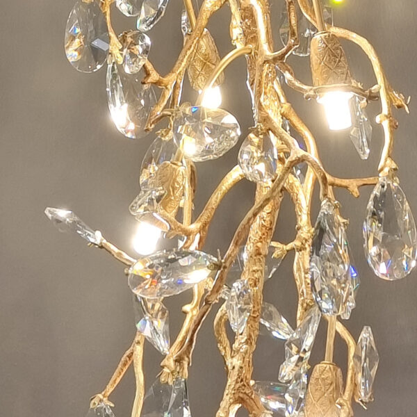 New Chinese style hotel restaurant island platform crystal light luxury villa bar counter all copper branch chandelier - Image 4