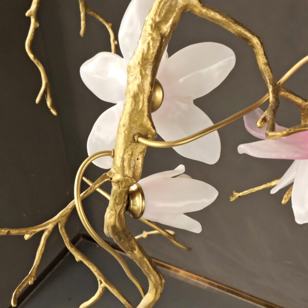 Chinese style tea house hotel brass branch chandelier artistic crystal living room lighting - Image 5