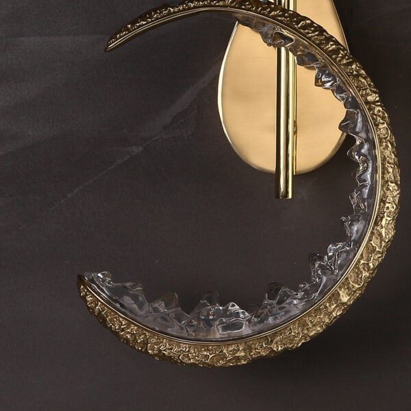 Postmodern bedroom bedside wall light luxury villa living room full copper wall light sofa background wall moon decorative light - Image 2