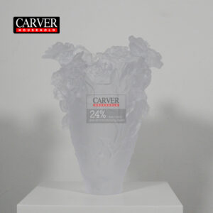 Rose passion flower vase with red flowers