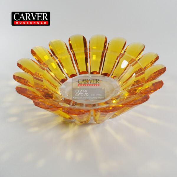 Crystal fruit bowl (amber)