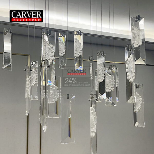Atamal Postmodern Hotel Restaurant Atmosphere Light High end French Living Room Desktop Flower Carving Crystal Decorative Desk Lamp