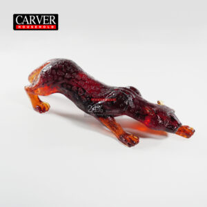 French designer high-end glass amber leopard ornament, office desktop decoration, housewarming gift