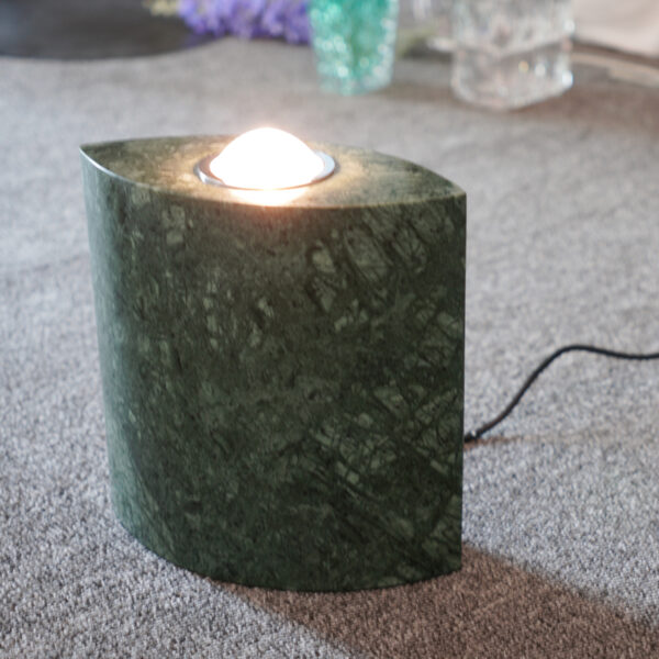 Modern style peacock green marble hotel decorative desk lamp, bedroom bedside lighting