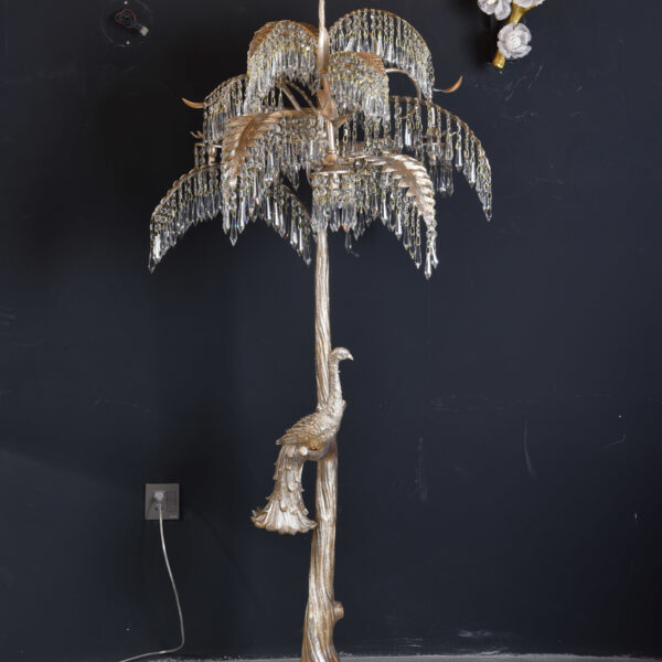 Peacock brass floor lamp - Image 4