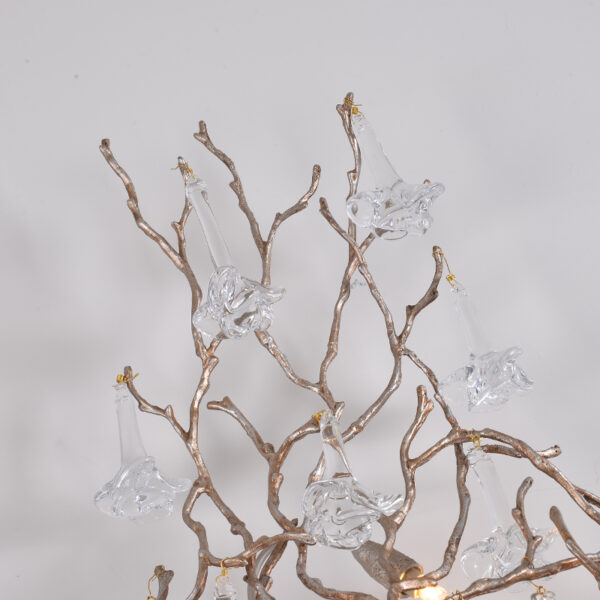 Brass branch wall lamp - Image 2