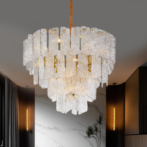 Brass pendant lamp and crystal lamp