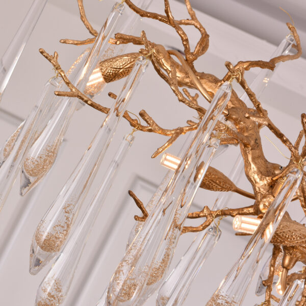 Chinese style brass crystal chandelier - Image 2