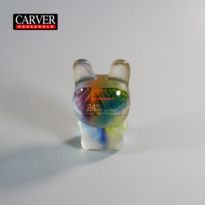 Rabbit sculpture (gray, white, amber, colorful)