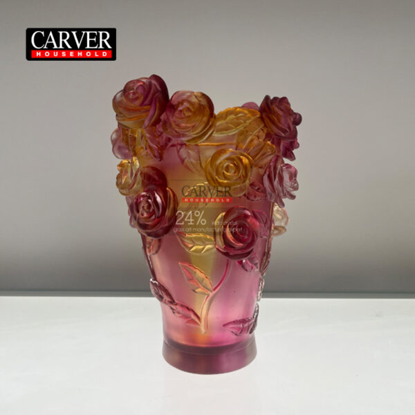 New design of rose element incense burner and vase using lost wax technique Small Rose Passion Vase