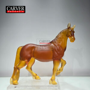 Horse Sculpture Factory best-selling original design of medieval agile red amber horse.