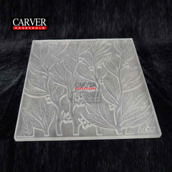 Lauriers decorative panel Clear crystal, mirrored