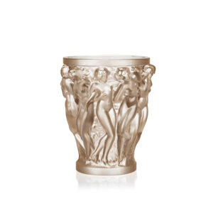 Fully handmade lost wax liuli crystal gray material Bacchus large vase