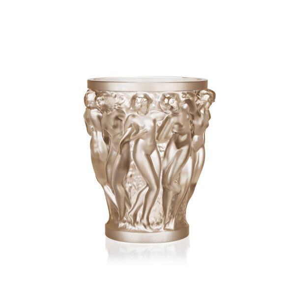 Fully handmade lost wax liuli crystal gray material Bacchus large vase