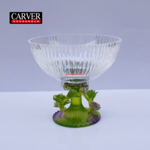 Short glass crystal vase