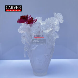 Rose passion flower vase (White Purple)