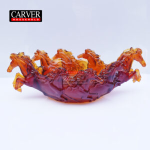 Horse fruit bowl (amber)