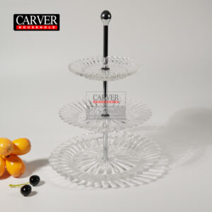 High quality three-layer crystal pastry plate