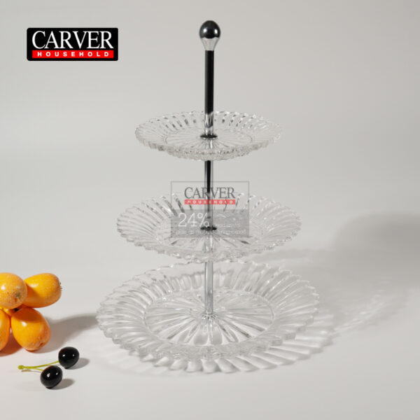 High quality three-layer crystal pastry plate