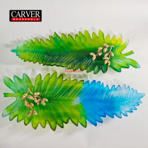Fully handmade lost wax glass crystal colored fruit plate