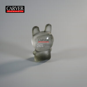 Rabbit sculpture (gray, white, amber, colorful)