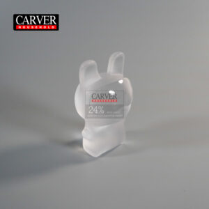 Rabbit sculpture (gray, white, amber, colorful)