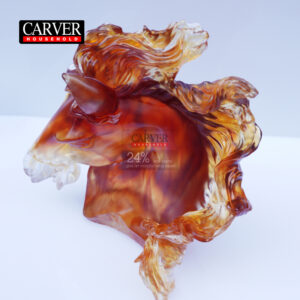 Horse Head Sculpture (Gray Amber)