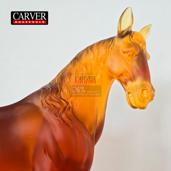 Horse Sculpture Factory best-selling original design of medieval agile red amber horse.