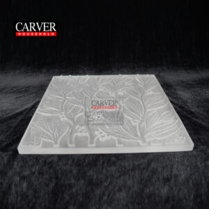 Lauriers decorative panel Clear crystal, mirrored