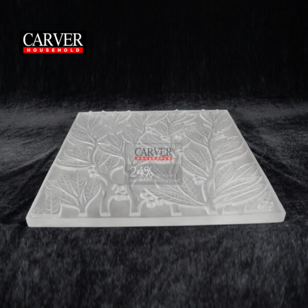 Lauriers decorative panel Clear crystal, mirrored