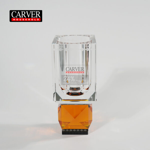 New design original color cut crystal high quality vase Ohio Vase Clear/Amber/Black
