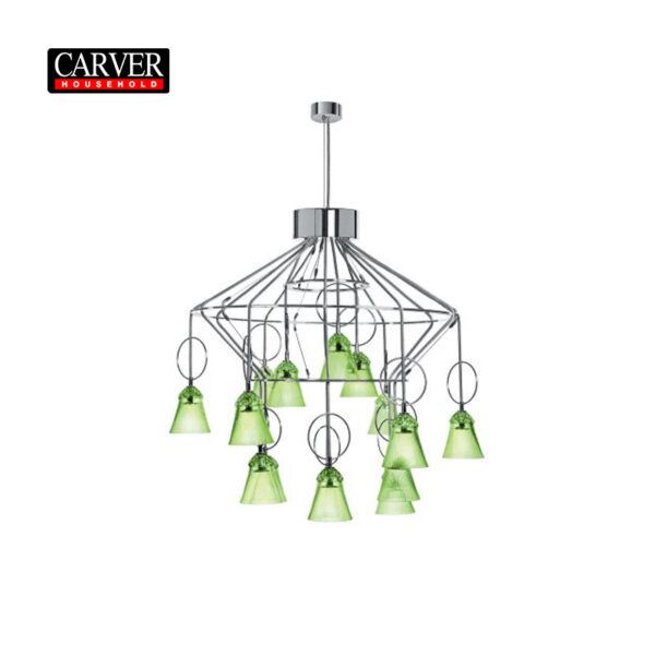 Factory hot sale flannel red grey transparent crystal glass apollo 15 light chandelier living room hotel decoration chandelier - Image 8