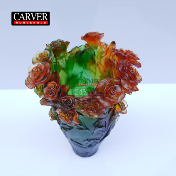 Rose passion flower vase (green red)