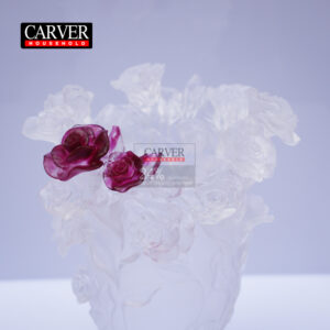 Rose passion flower vase (White Purple)
