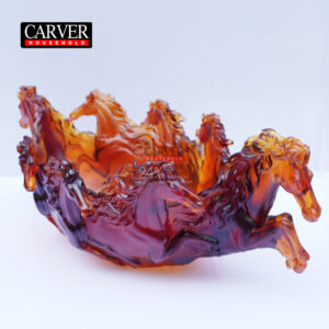 Horse fruit bowl (amber)