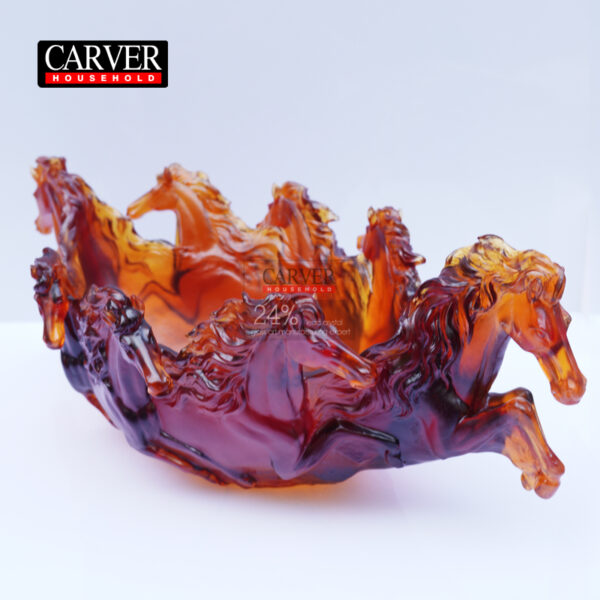 Horse fruit bowl (amber)