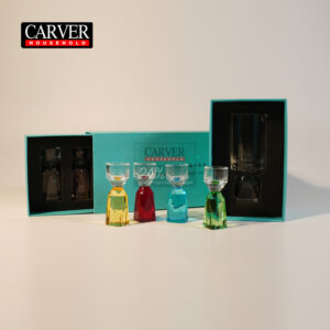 Colorful crystal wine glass