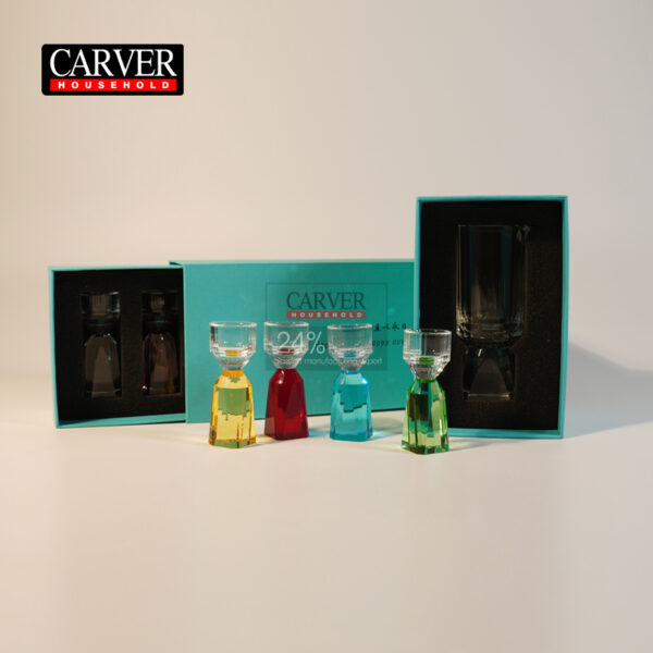 Colorful crystal wine glass