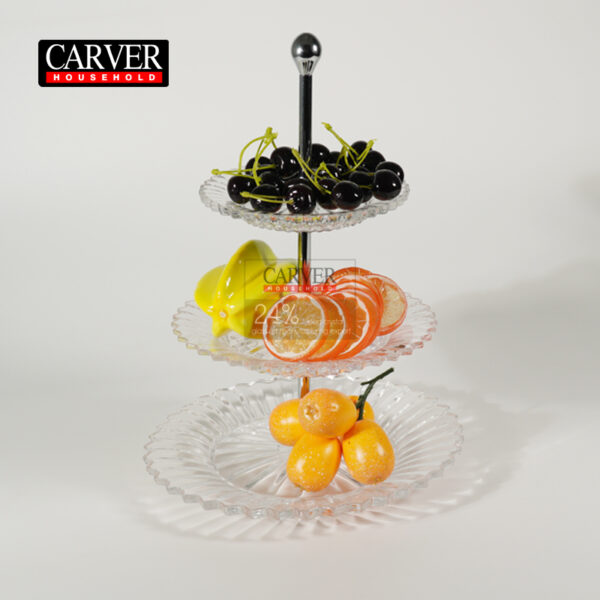 High quality three-layer crystal pastry plate