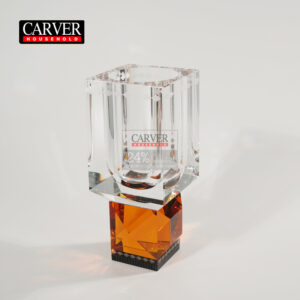 New design original color cut crystal high quality vase Ohio Vase Clear/Amber/Black