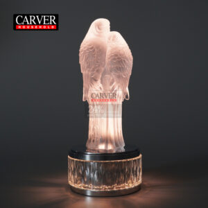 Light luxury villa bedroom bedside lamp crystal desk lamp sculpture glass parrot home decoration housewarming gift