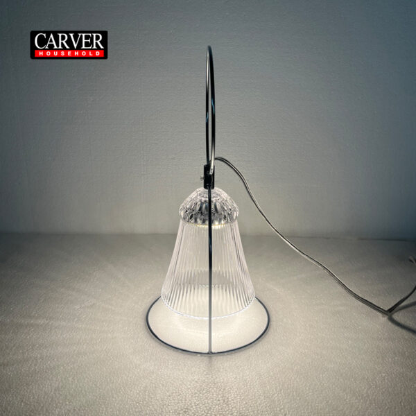 Factory hot selling flannel grey crystal glass apollo one light table lamp living room hotel decoration table lamp - Image 7