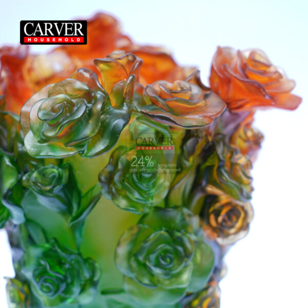 Rose passion flower vase (green red)