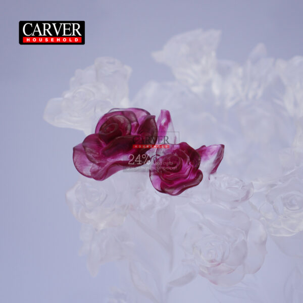 Rose passion flower vase (White Purple)