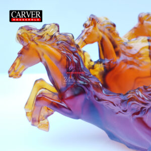 Horse fruit bowl (amber)