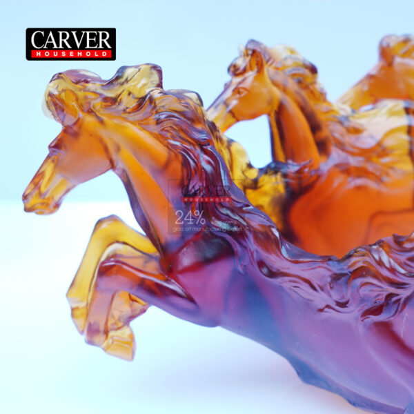 Horse fruit bowl (amber)