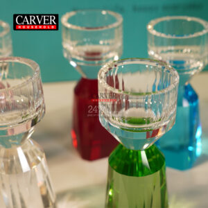 Colorful crystal wine glass