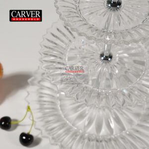 High quality three-layer crystal pastry plate